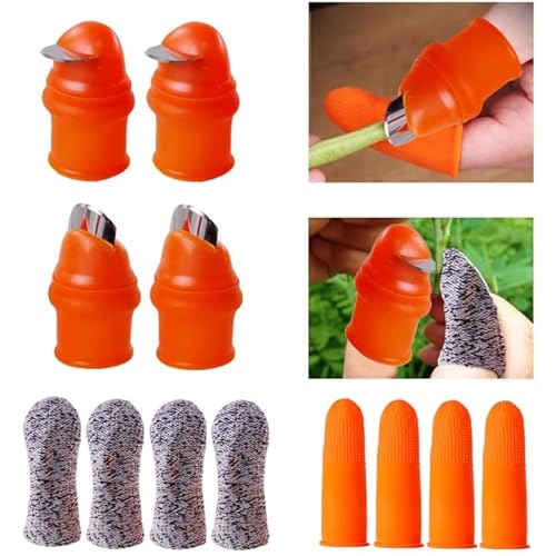 12 Pcs Thumb Knife for Gardeners, Gardening Silicone Finger Knife