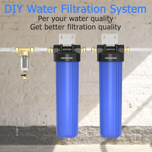 20x4.5 Inch Whole House Water Filter Housing with Pressure Relief Button - MewMore