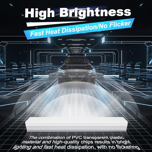 FERUERW 5 Hexagon LED Garage Light 6500K White, Energy-Saving 168W