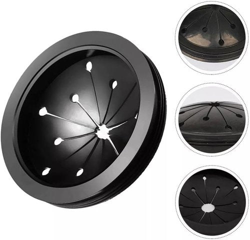 3-Inch Black Garbage Disposal Splash Guard - Universal Fit for Whirlaway,Waste King,GE, Heavy-Duty Rubber Sink Baffle Cover with Splash Protector, Drain Cover for Kitchen Disposals and Accessories