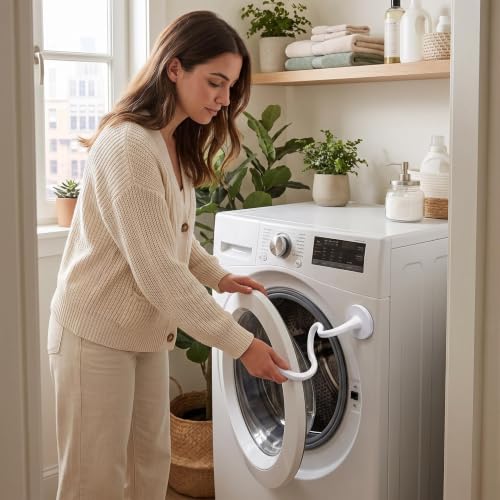 Opps Magnetic Front-Load Washer Door Prop with Silicone Cover, 17in Adjustable Arm