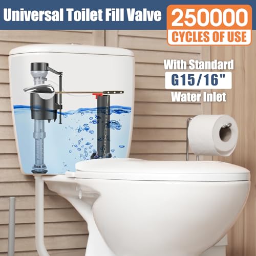 Teviora Red Toilet Repair Kit with Fill Valve & 2-Inch Flapper - Universal Compatibility