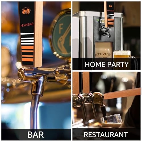 Wooden Beer Tap Handles – Chalkboard 2 Pack, Markable Keg Tap Handles