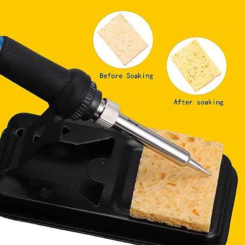 MY MIRONEY 2" x 1.4" Replacement Welding Soldering Iron Tip Cleaning Sponge Yellow Solder Tip Cleaning Sponge Pack of 30