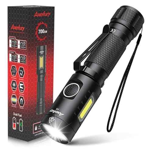 Flashlight, Magnetic LED Flashlight,Small Powerful EDC Flashlight A5 with COB Side Light,700 lumens,6 Modes,2 Types Batteries,Waterproof for Camping, Emergency(Not Included Battery) Gift