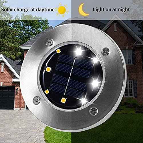 INCX Solar Lights for Outside,12 Pack Solar Lights Outdoor Waterproof, Solar Garden Lights Landscape Lighting for Patio Pathway Lawn Yard Deck Driveway Walkway, Cold White