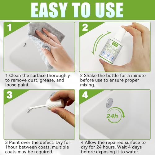 White Touch Up Paint Pen for Walls, Doors, Cabinets - 30ML Semi-Gloss