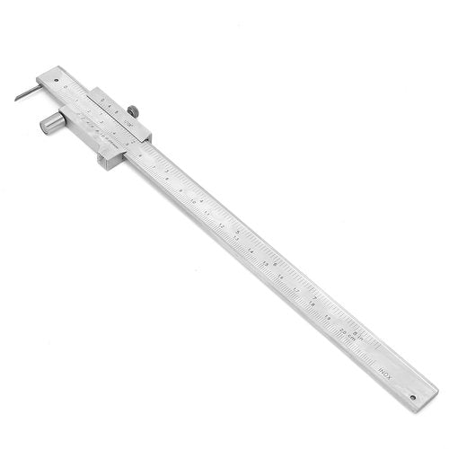 Kodrily 200mm Scribing Caliper, 8in Vernier Calipers, Stainless Steel Parallel Cross Caliper Gauges, Metal Marking Tool with PU Leather Bag for Industry Marking, 1Pcs