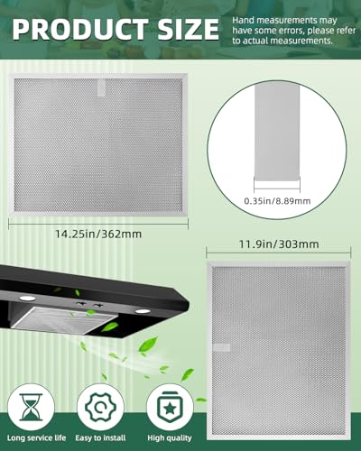 AMI PARTS 2-Pack 11.75 x 14.25 In. Aluminum Range Hood Filter (BPS1FA30) 30-In.