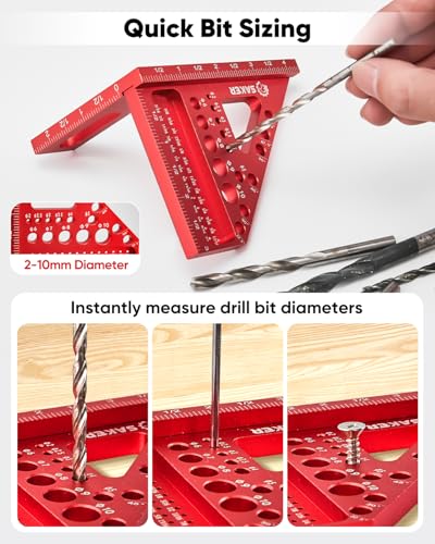 Saker 3D Multi-Angle Measuring Square Tool, Aluminum Alloy Carpenter