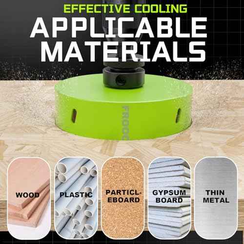 2-3/8" (60mm) Bi-Metal Hole Saw with Arbor - Multi-Material Cutting Kit for Thin Iron, Wood & Drywall - High-Speed Steel Teeth with Smooth Cutting Edge, Fast Chip Removal & Bonus Dust-Proof Bag