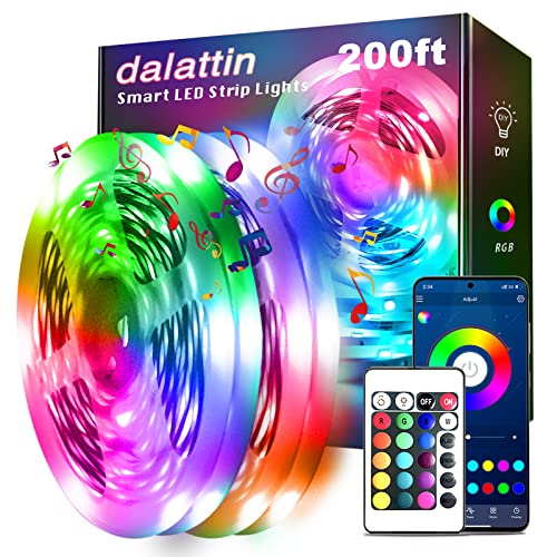 dalattin 200ft LED Strip Lights for Bedroom & Decor with App & Remote Control