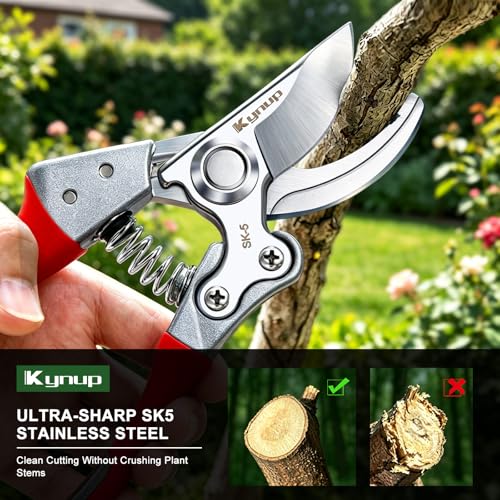 Kynup Modern Heavy Duty Pruning Shears with SK5 Steel - Left & Right Hand Friendly