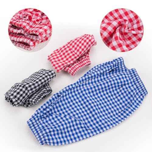 KOOBOOK 3Pairs Cotton Linen Arm Sleeves Reusable Forearm Protectors for Kitchen Cooking Gardening Oversleeves to Cover Arms Oilproof Arm Sleeves