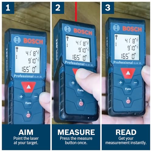 Bosch Blaze Pro 165 Ft Laser Distance Measure - Digital Measuring Tool