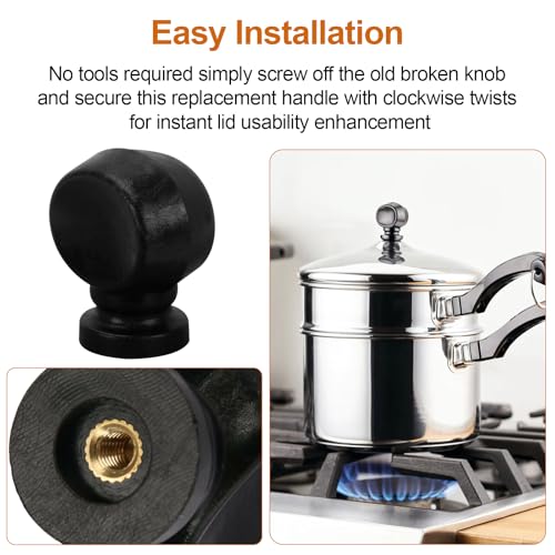 Farberware Lid Knob Replacement 2-Pack | #8-32 & 10-32 Stud Fits Fry Pans & Skillets