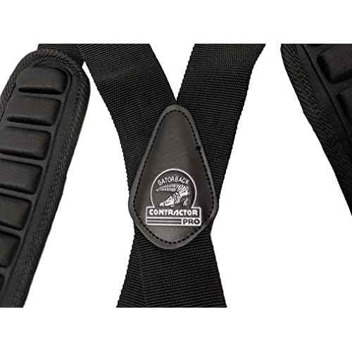 B606 Molded Air Channel Suspenders w/Spring Hooks. Extreme Comfort and Support for your Tool belt. Made by Contractor Pro