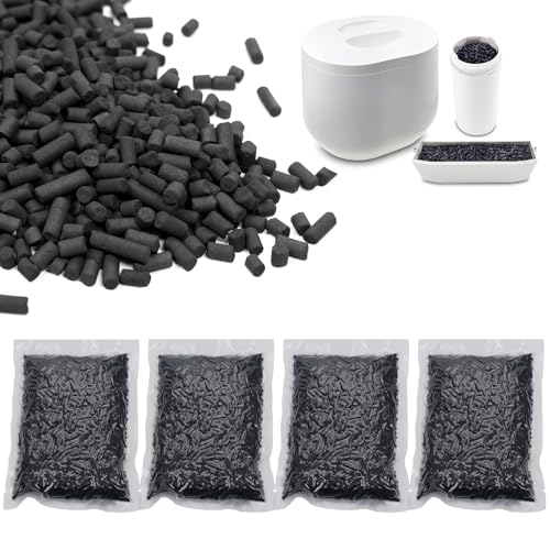 Horserdy 4-Pack Lomi Charcoal Refills for Kitchen Composter, 2 lb each
