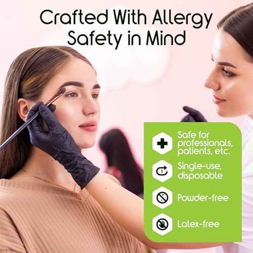 Inspire Black Nitrile Disposable Gloves | 4.5 Nitrile Medical Exam Cooking Cleaning Disposable Black Gloves (Box Of 100, Medium)