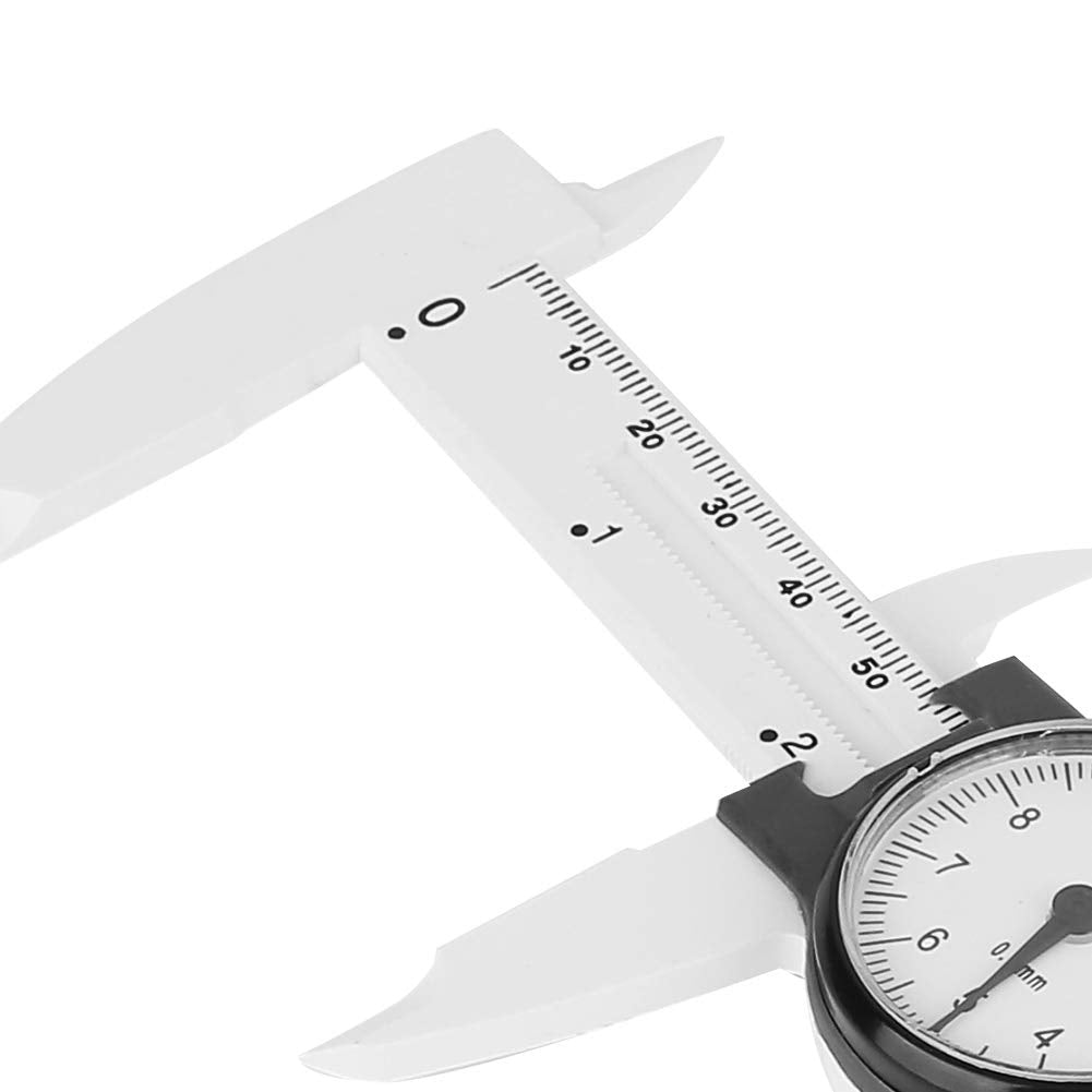 Zerone 6Inch Vernier Dial Caliper, 0-150mm Plastic Dial, 0.1mm Read Value, Imperial Standard (White)
