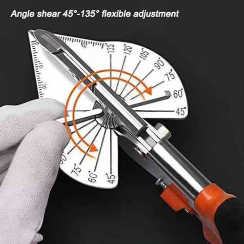 Miter Shears,Multifunctional Quarter Round Cutting Tool Adjustable at 45 to 135 Degree,Shoe Molding Cutter for Wood,Plastic,PVC,Angular Cutting Molding,Crafting