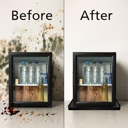 Fasmov Mini Fridge Mat with Raised Edges 24x24x0.8 in – Silicone Floor Protector for Spills