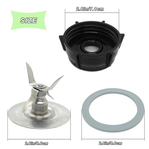 6 Cup Blender Glass Jar Replacement Parts with Blade for Oster Osterizer NOT fit Pro Master or Versa models