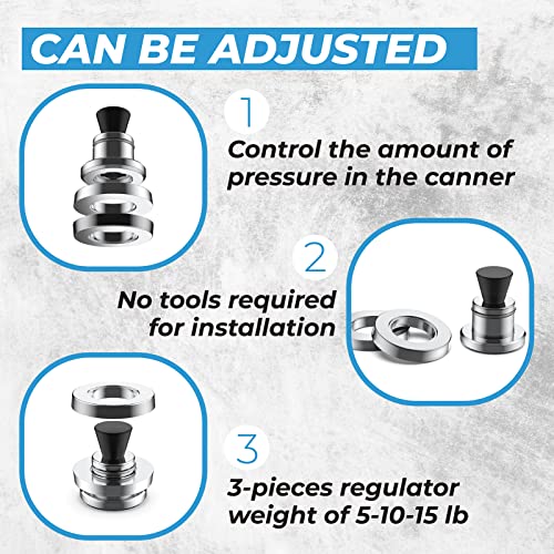 Pressure Cooker Regulator 5-10-15 lb for Presto Canners – Replacement Weight