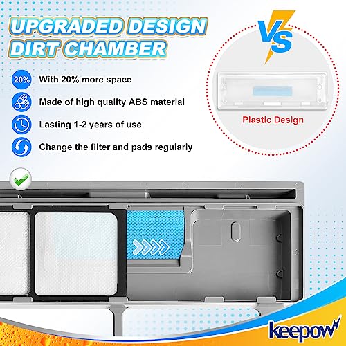 KeePow Reusable Shark VM252 Mop Pads, Green 4-Pack (VM252/VM252C Compatibility)