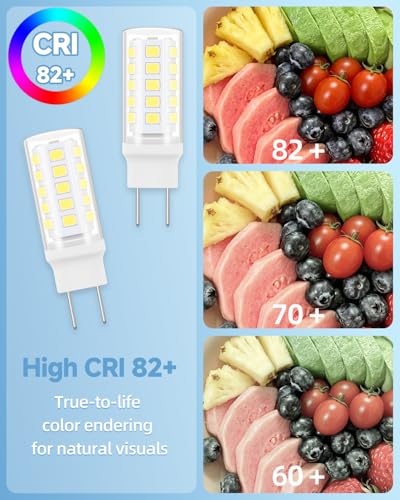 G8 LED Microwave Light Bulb 4W 120V 6000K 2Pack by Noobibaba, Fits GE/Samsung/LG