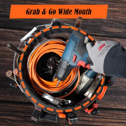 Welkinland 47-Pocket 5 Gal Bucket Organizer | Grid-Ripstop Tool Caddy