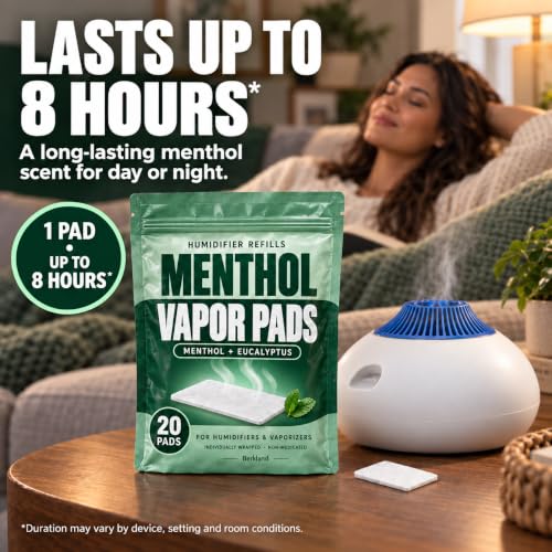 Menthol Vapour Pads for Humidifiers & Vaporizers – Berkland 20 Pack