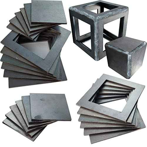 Welding Practice Kit, 24 PCS Premium Welding Coupons, 11 Gauge 3&2 Inch Square Steel Welding Plate For novice at welding. A36 Steel Plate Welding Practice Kit.