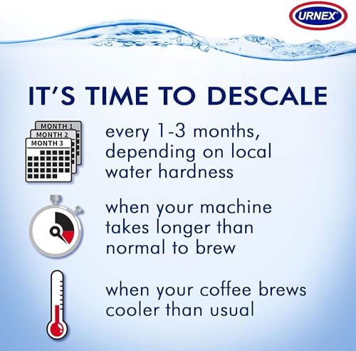 Urnex Descaling Powder Solution – 4 Uses for Keurig 1.0/2.0, Coffee & Espresso Machines, Kettles