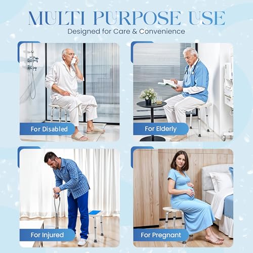 Dr. Kay's Shower Chair for Inside Shower Bench Without Crossbar Support, 350lb Capacity