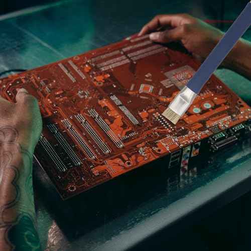 Desoldering Wick and Soldering Flux Paste, PCB Cleaning Brush Dual Head Anti-Static, No Clean Flux (10CC), Solder Wick 10Ft, Electronics Repair Solder Removal Kit