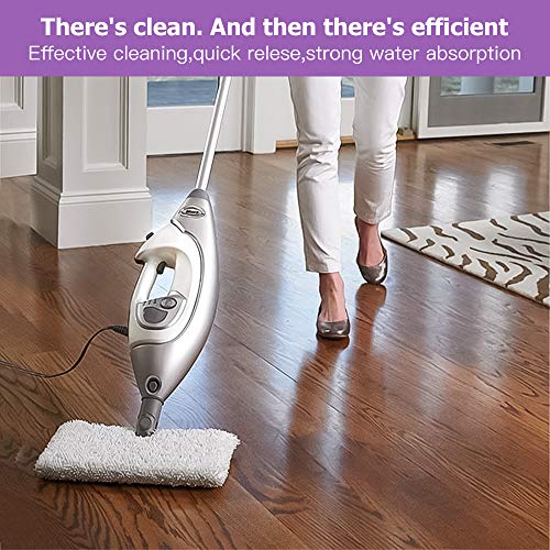 Wagfall Replacement Steam Mop Pads for Shark S3500 Series, 6-Pack (White)