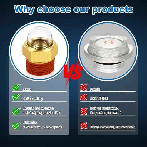 Fanovo Set Of 1 Dome Oil Sight Glasses£¬1/2'' NPT Brass Surper Transparent Dome Oil Sight Plug Sanitary Sight Window for Tanks, Air Compressors, Pumps, Piping System, Automotive Industries lab Equipmen