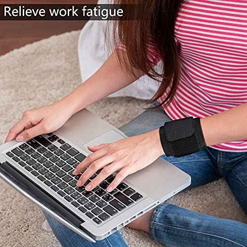 Threan 4 Pcs Wrist Brace for Lifting Carpal Tunnel Wrist Brace for Work Adjustable Hand Support Right and Left Hands Guard for Men Women(Black)