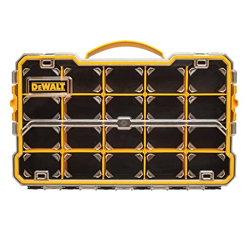 DeWalt 20-Compartment Pro Organizer DWST14830 – Removable Dividers, Polycarbonate Lid