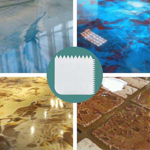 8Pcs Adhesive Spreader Plastic Trowel Notched Glue Spreader 3/16" 3/8" Tooth Hardwood Flooring Spreader Plastic Notch Trowel, Tooth Hardwood Flooring Spreader Plastic Notch Trowel, 4" x 4.2"