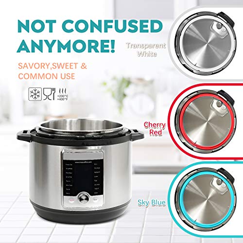 Newkiton 8 Quart Instant Pot Sealing Ring Replacement Kit, 3-Color Silicone Gasket Set
