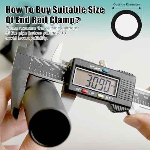 4 Pack End Rail T Clamps 1 Inch - Stainless Steel Chain Link Fence Pipe Clamp - Fence Pipe T Clamps for 1" OD Pipe - Bolts and Nuts Included