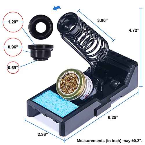 YIHUA X-4 Premium Soldering Iron Holder with Brass Wool, Cleaning Sponge and Solder Tip Slots