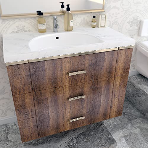 Decotalk Wood Grain Peel and Stick Contact Paper 12" x 120" Removable Waterproof Brown Vinyl Wallpaper for Counters & Cabinets