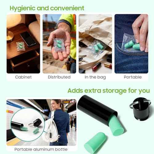 50 Pairs Foam Ear Plugs for Sleeping Individually Wrapped 32dB - Disposable Ear Plug Noise Reduction Safety Soft Earplugs for Construction Shooting Industrial Work Use