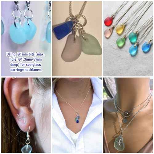 20Pcs 1mm/7Pcs, 2mm/7Pcs, 3mm/6Pcs, 150-Grit Diamond Drill Bits 1/8 Shank Compatible with Dremel for Drilling Grinding Glass Stone Jewelry Metal Diamond Tip