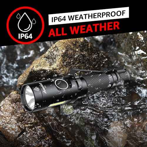 Flashlight, Magnetic LED Flashlight,Small Powerful EDC Flashlight A5 with COB Side Light,700 lumens,6 Modes,2 Types Batteries,Waterproof for Camping, Emergency(Not Included Battery) Gift