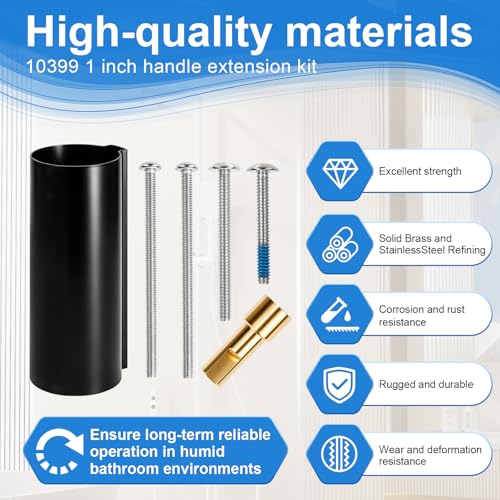 Vayolli Matte Black Shower Extension Kit for Moen Legend & Chateau Series