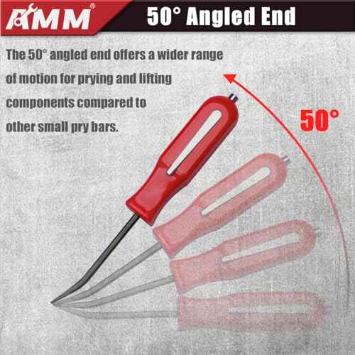 AMM 2 PCS Pocket Pry Bar Set, Mini Pry Bar with Magnet Top and Pocket Clip, 4.5" Small Pry Bar for Home Office, Car Repair Gadgets, Electronics and Mechanics Repair